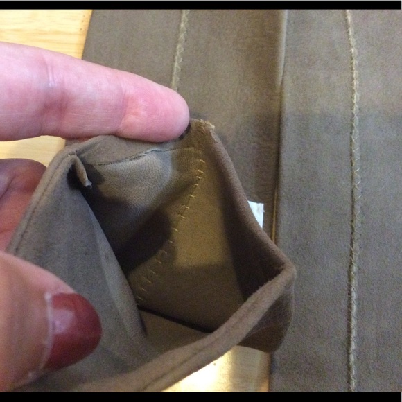 Vintage men's tie, taupe tan suede?, made in Spain - Picture 4 of 6